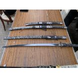 Ancient Warrior Samurai sword collection (3), plus another