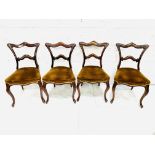 A group of four Victorian mahogany dining chairs