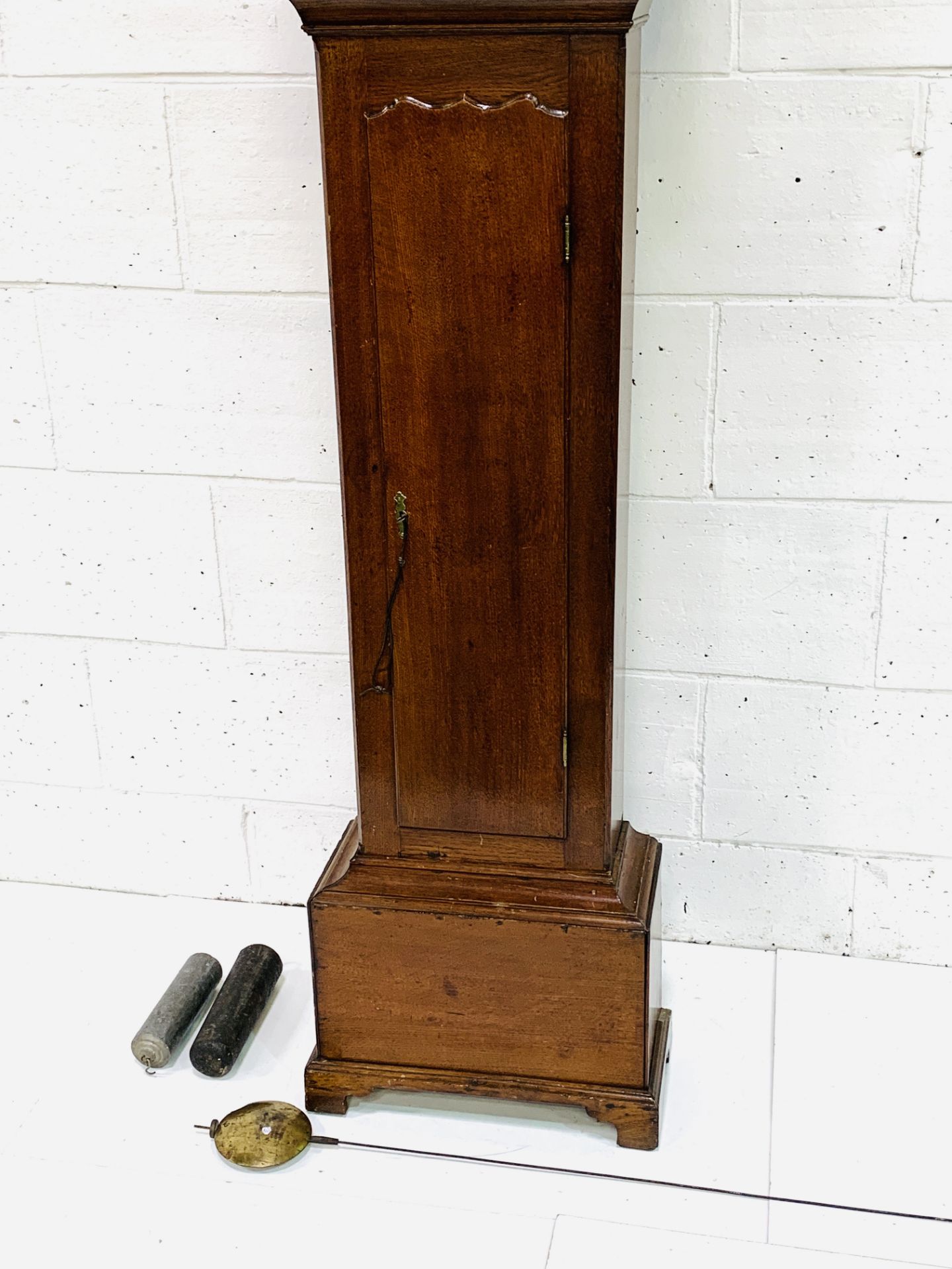 Mahogany long case clock by Clarke of Long Buckby, movement by Wilson - Image 3 of 9