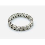 14ct white gold and diamond eternity ring