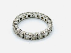 14ct white gold and diamond eternity ring