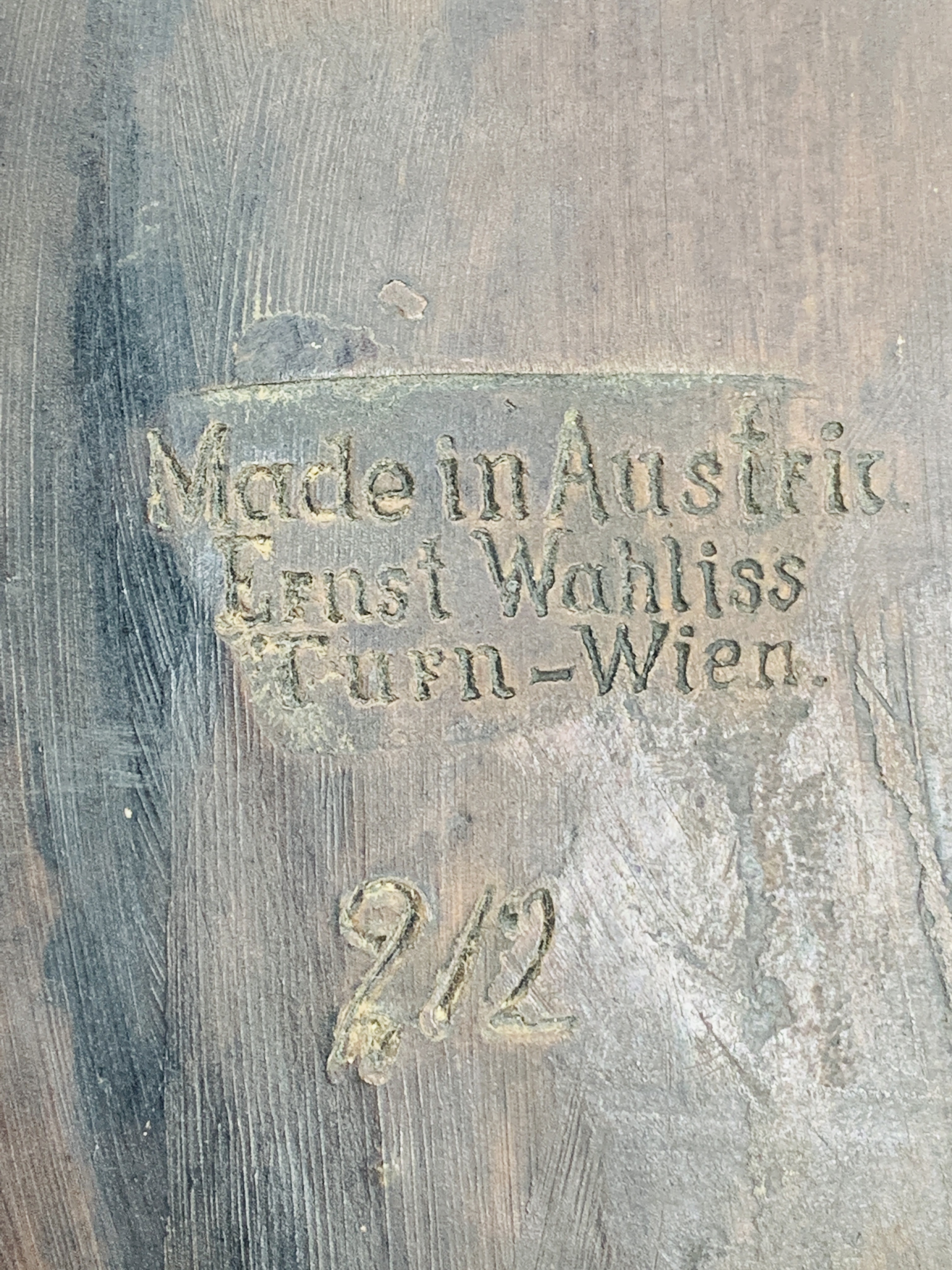 Art Nouveau wall plaque of a lady's head and shoulders, stamped 'Made in Austria, Ernst Wahliss' - Image 3 of 5