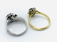 Two 18ct gold rings