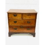 Georgian style mahogany 2 over 2 chest of drawers