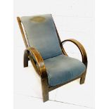 1930s bentwood open armchair