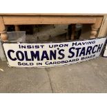 Blue and white enamel Colman's advertising sign