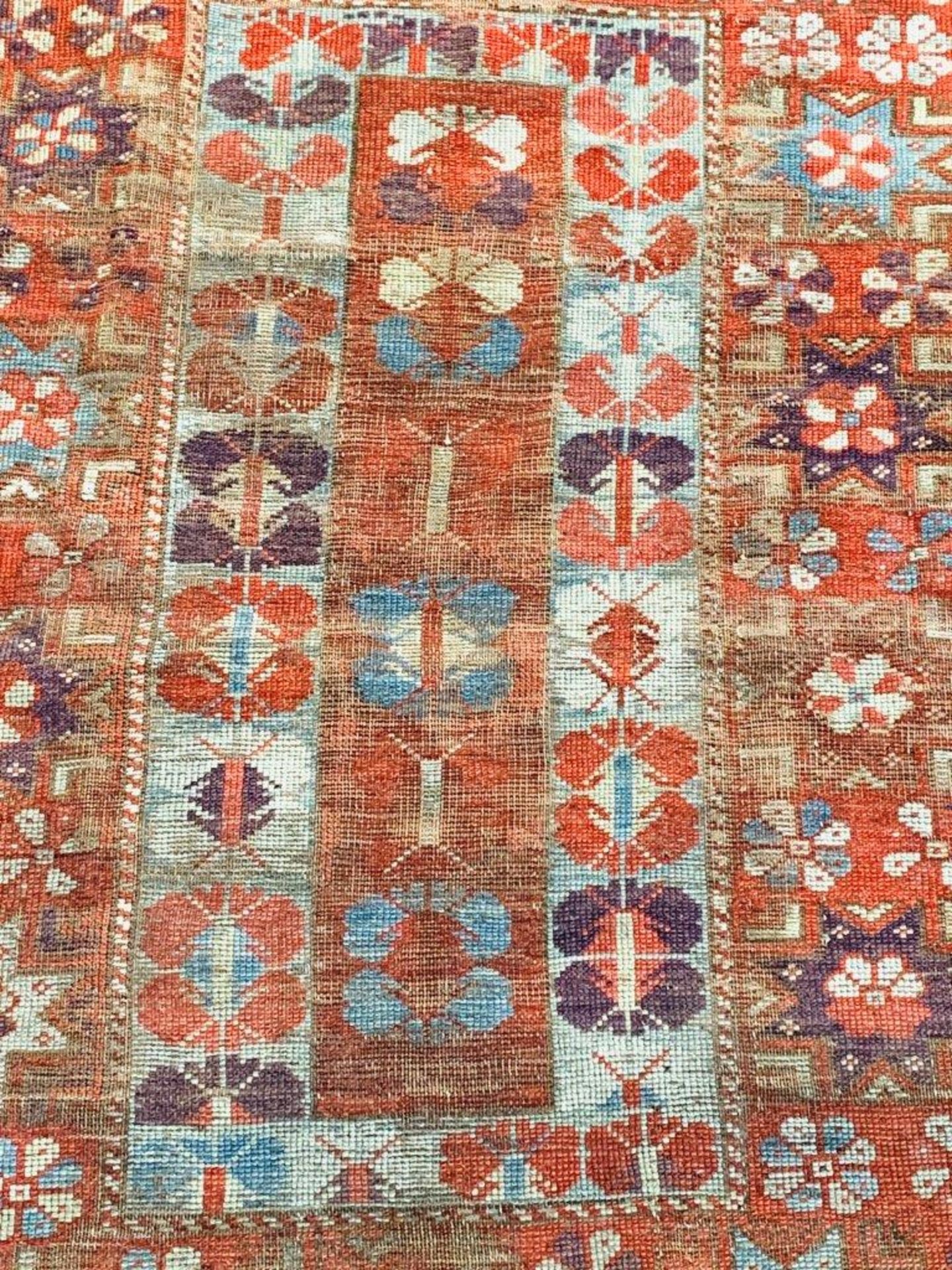 Small red ground hand knotted rug - Image 3 of 4