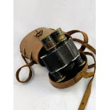 Early 20th century leather covered binoculars by Aitchison