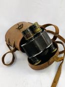 Early 20th century leather covered binoculars by Aitchison