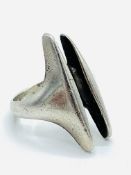 A Georg Jensen abstract ring design number 126, marked 925 S Denmark