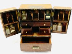 Brass bound mahogany campaign medicine chest