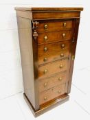 Mahogany Wellington chest cum secretaire