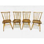 A group of four 1950s Ercol dining chairs