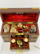 Brass bound mahogany Apothecaries' case