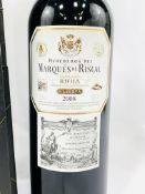 3Ltr bottle of Herederos Del Marques De Riscal Rioja Resverva 2008