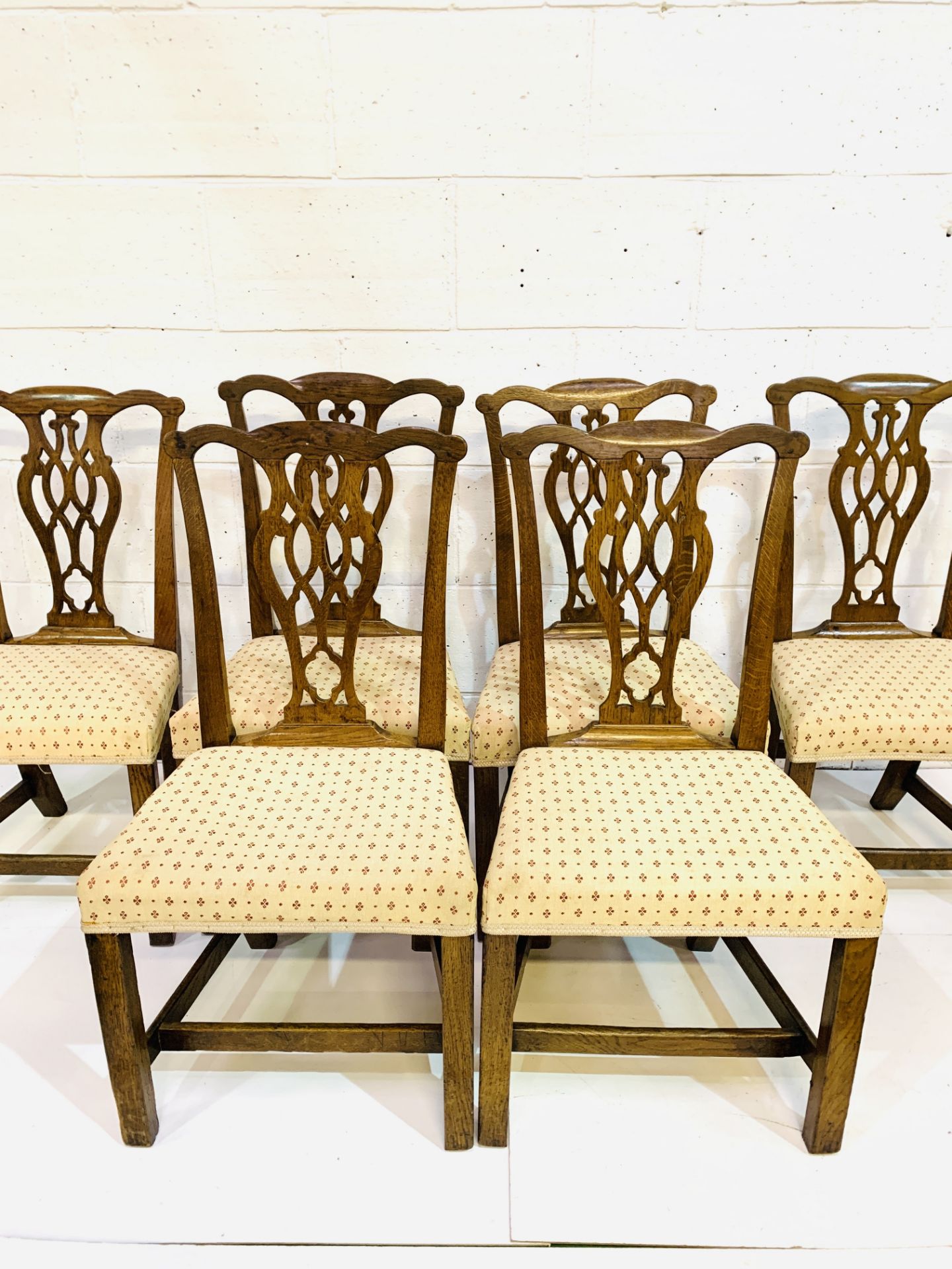 A group of four 19th century mahogany framed Chippendale style chairs - Image 2 of 5