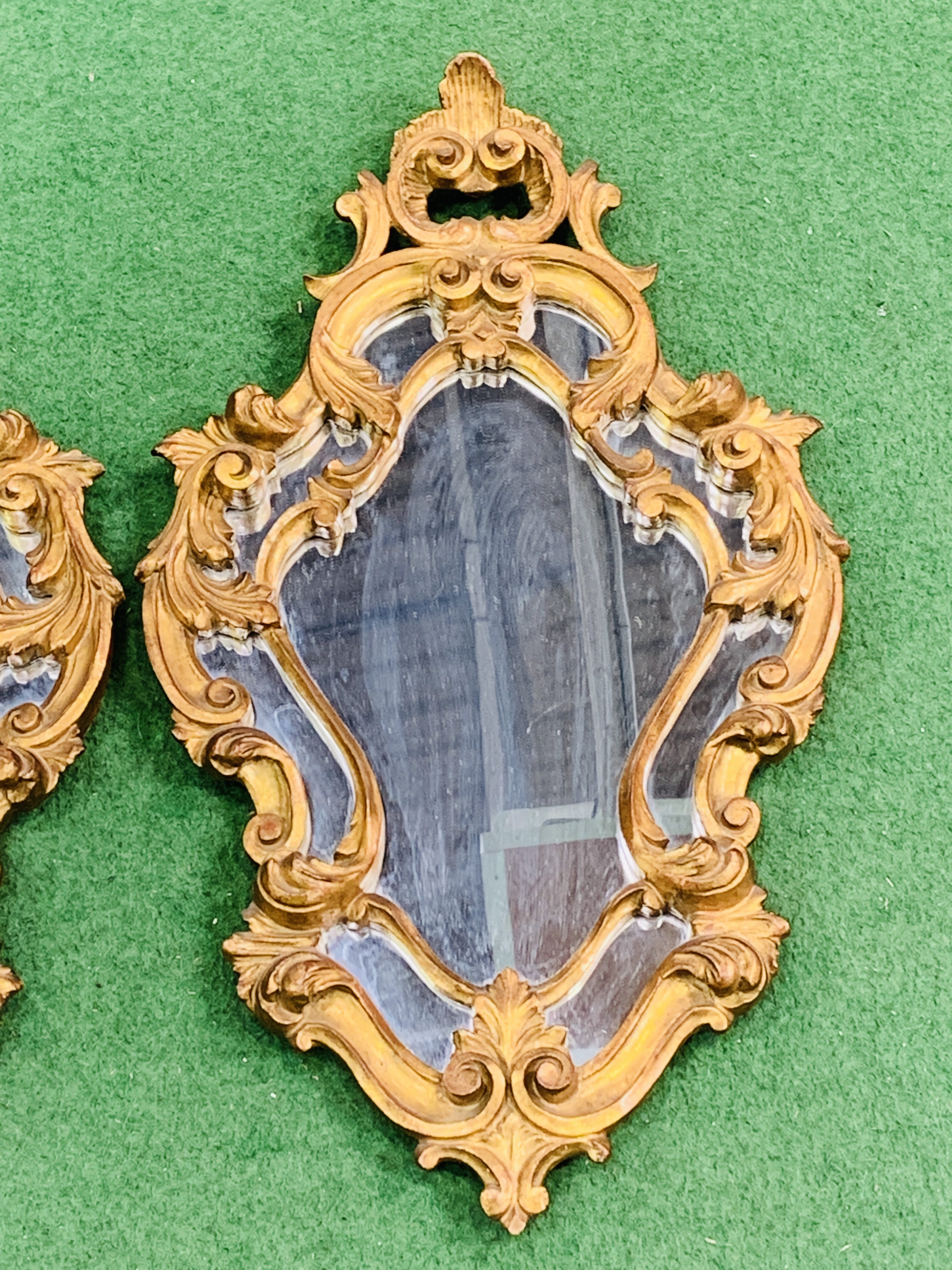 Two gilt wood French style decorative wall mirror - Image 2 of 3