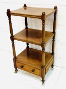 Mahogany small buffet with three shelves