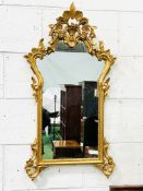 Decorative gilt framed wall mirror