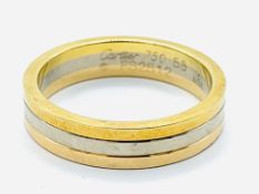 18ct tri-colour gold Cartier wedding band