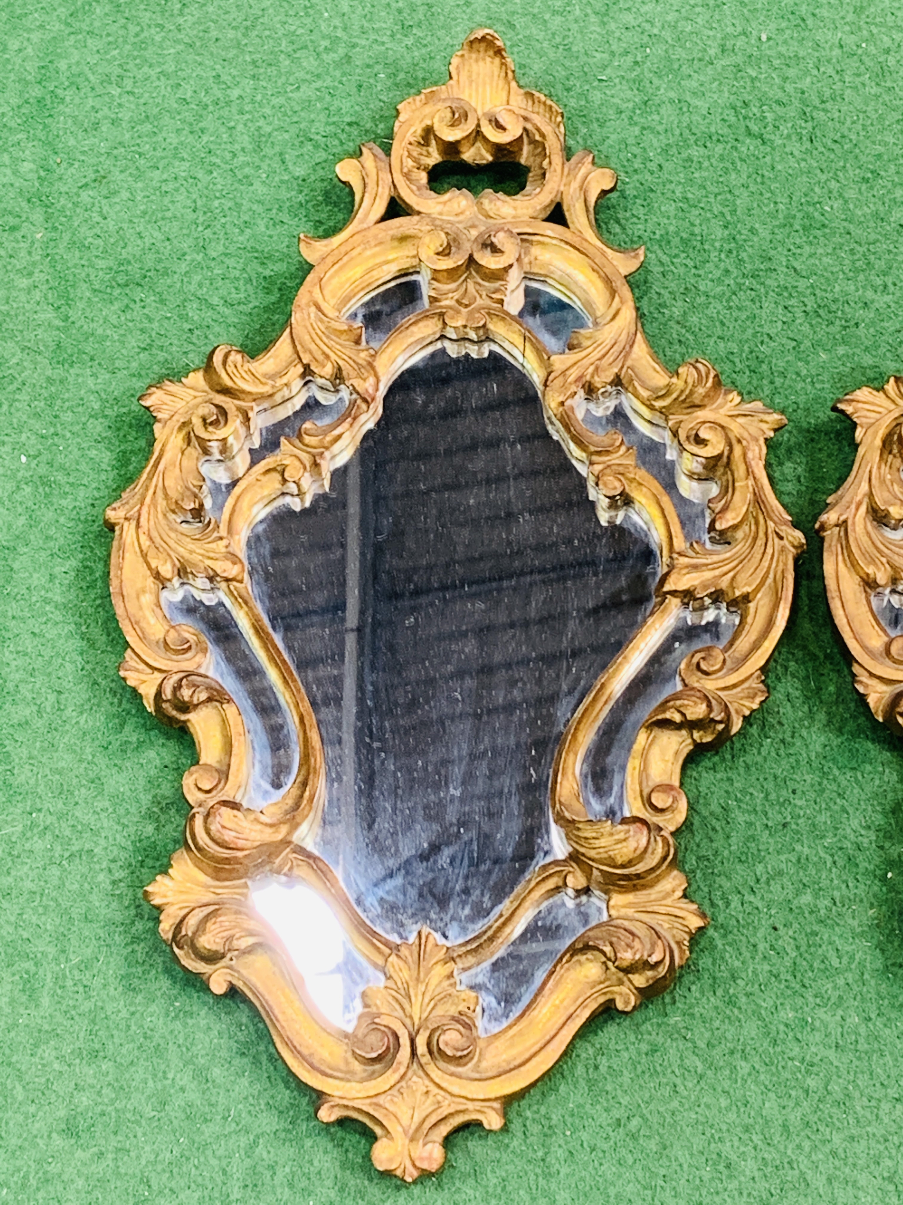 Two gilt wood French style decorative wall mirror - Image 3 of 3