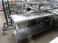 Portable preparation table and gantry