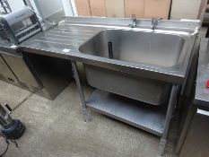 Stainless steel single drainer sink