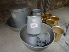 Ingredients bin, jugs & mixing bowl