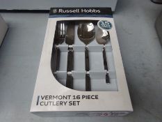 Sixteen piece Russell Hobbs Vermont cutlery set.