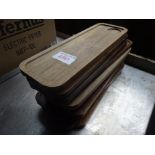 Ten wooden serving boards