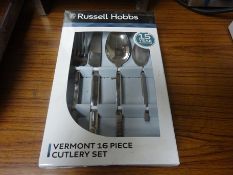 Sixteen piece Russell Hobbs Vermont cutlery set.