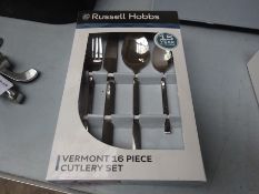 Sixteen piece Russell Hobbs Vermont cutlery set.