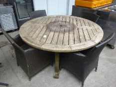 Wooden circular table