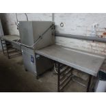 Comenda C1300E BT pass through dishwasher 415v, with end tables and sink with pot wash tap.