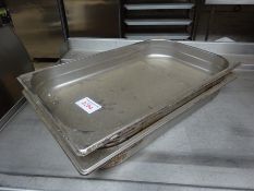 3 stainless steel trays