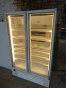 Lowe G6 twin door display freezer.