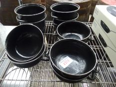 Ten saucepans