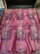 Collection of cut glass drinking glasses, all boxed
