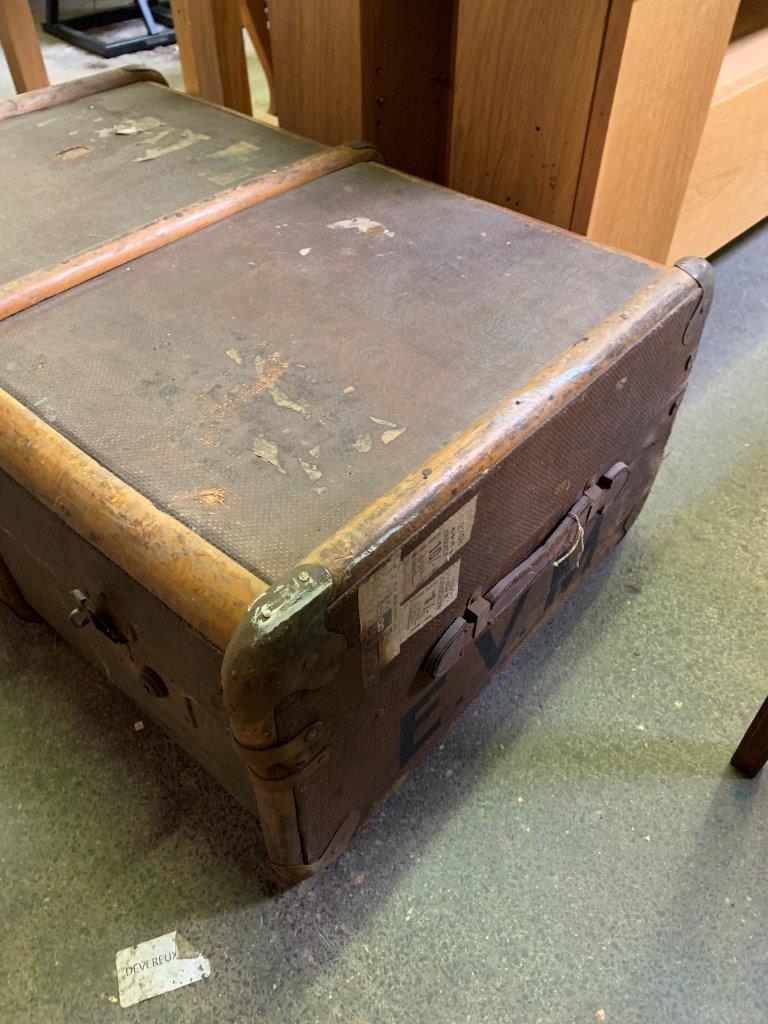 Wood bound fibre trunk by Towby Atkins and Co - Image 3 of 4