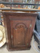 Oak corner cabinet