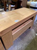 Oak laminate side table