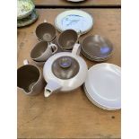 Poole Pottery tea set and other items