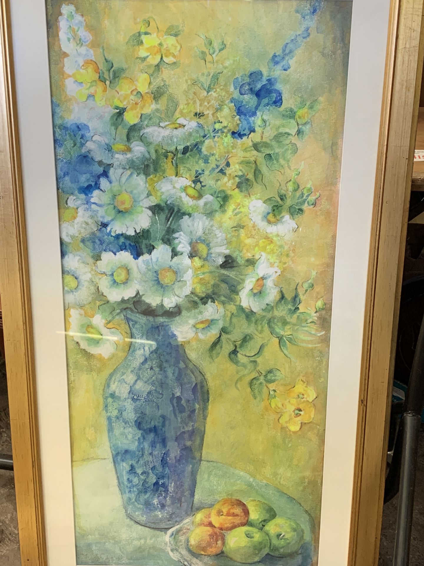 Two framed and glazed watercolours of flowers by Fiona Goldbacher. - Image 2 of 3
