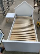 Child's white painted wooden single bed