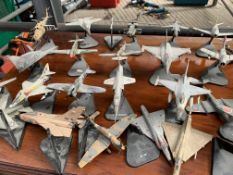 Collection of thirty model airplanes