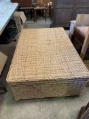 Large low wicker chest