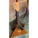 Russian 3-string balalaika musical instrument