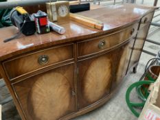 Georgian style mahogany serpentine fronted sideboard