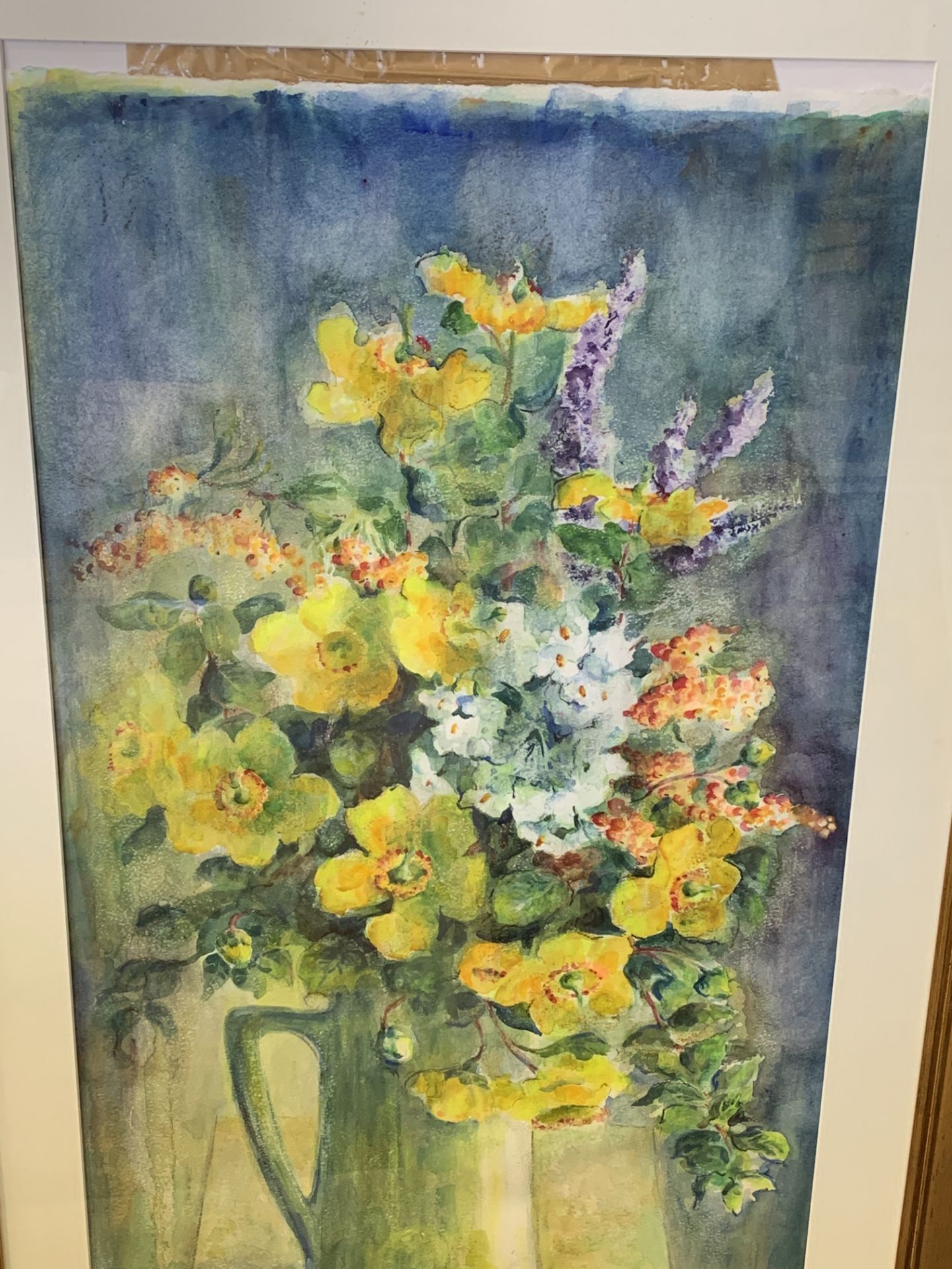 Two framed and glazed watercolours of flowers by Fiona Goldbacher. - Image 3 of 3