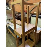 Oak laminate display shelf unit